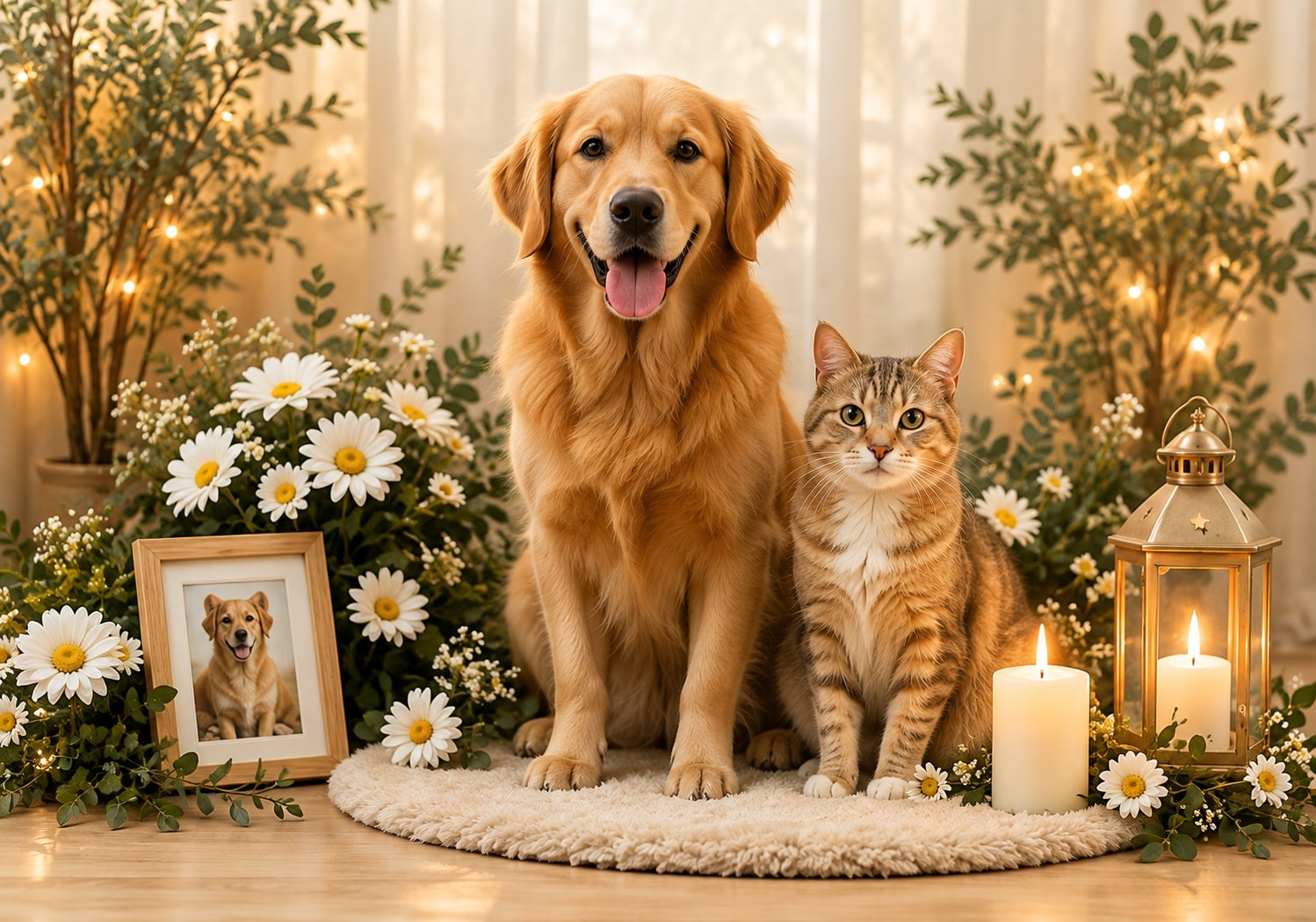 A veterinarian gently caring for a pet